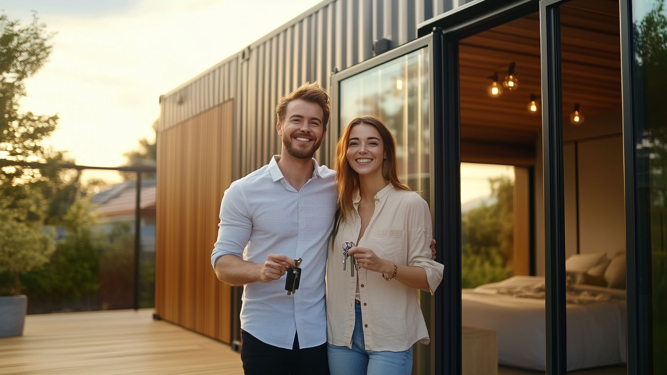 Jeune propriétaire maison container