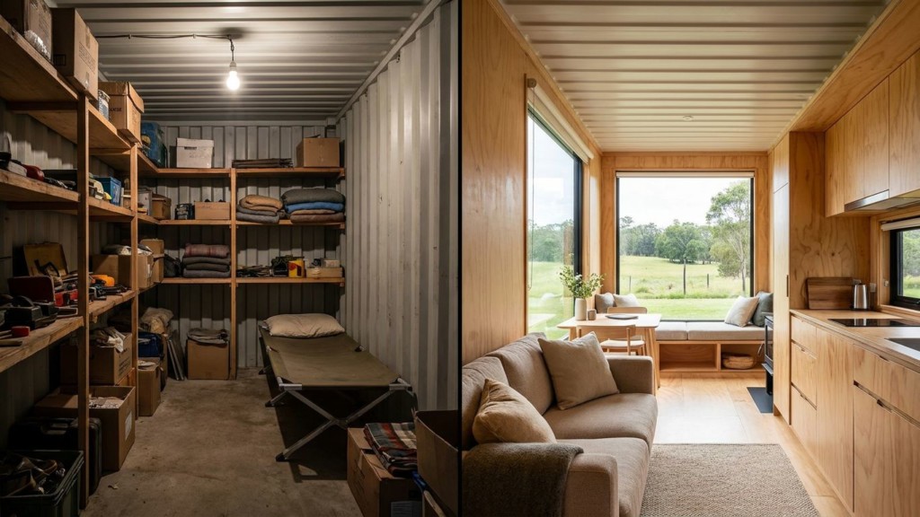 Comparaison Entre Mauvais Et Bon Aménagement Intérieur De Maison Container